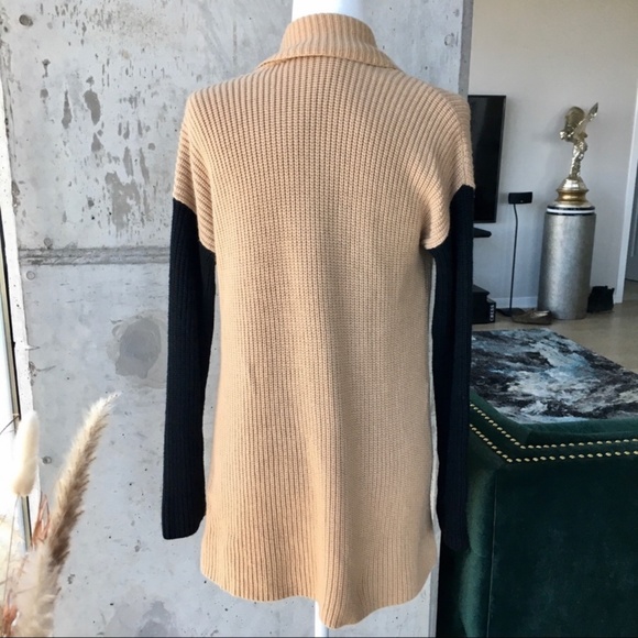 Talbots Color Block Lambswool Blend Open Cardigan S - Picture 4 of 4